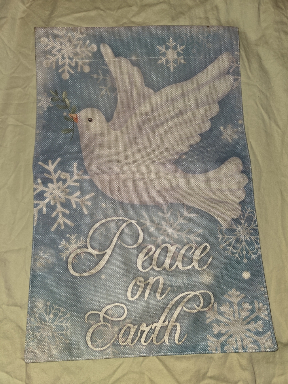 Set Of 3 Peace Message Garden Flags